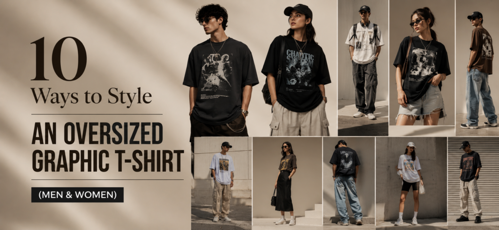 10 Ways to Style an Oversized Graphic T-Shirt (Men & Women)