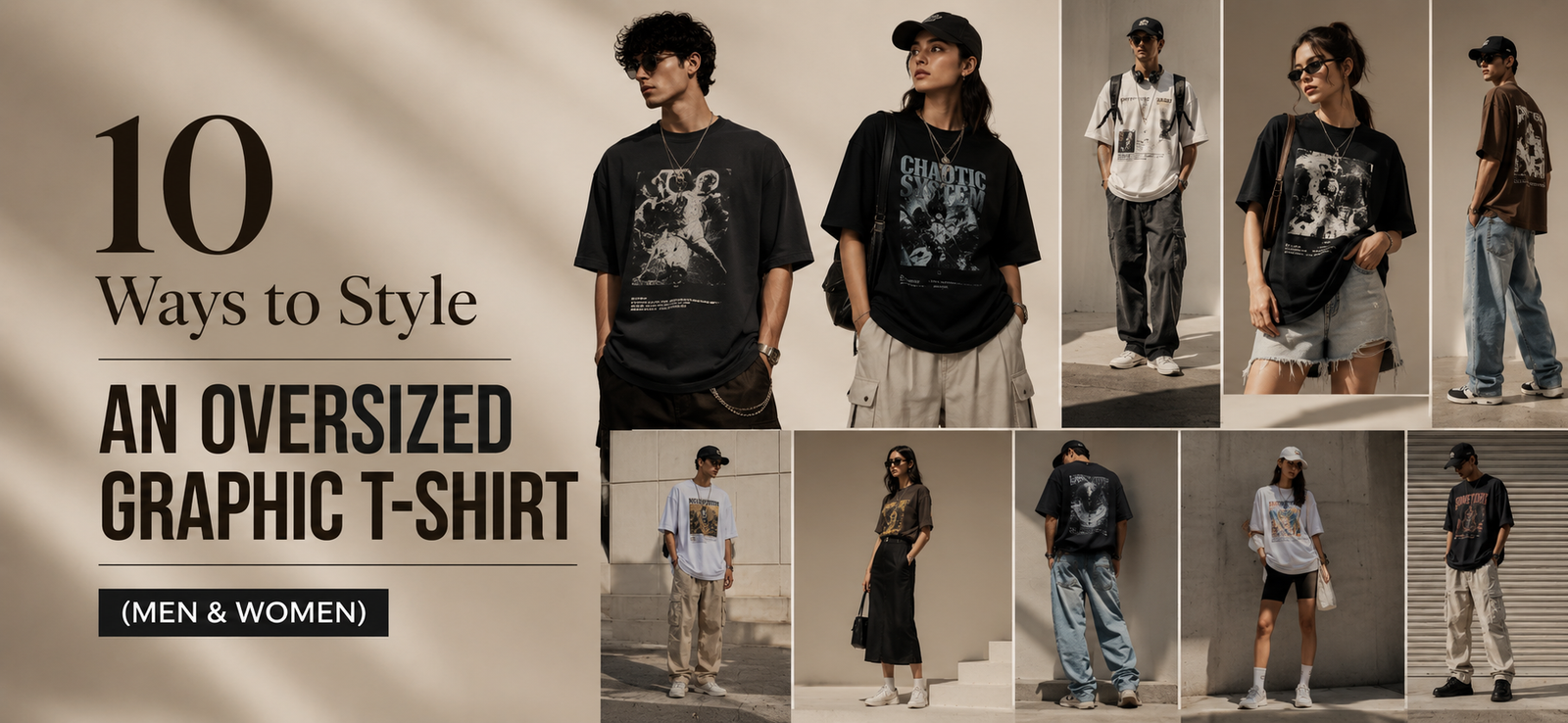 10 Ways to Style an Oversized Graphic T-Shirt (Men & Women)
