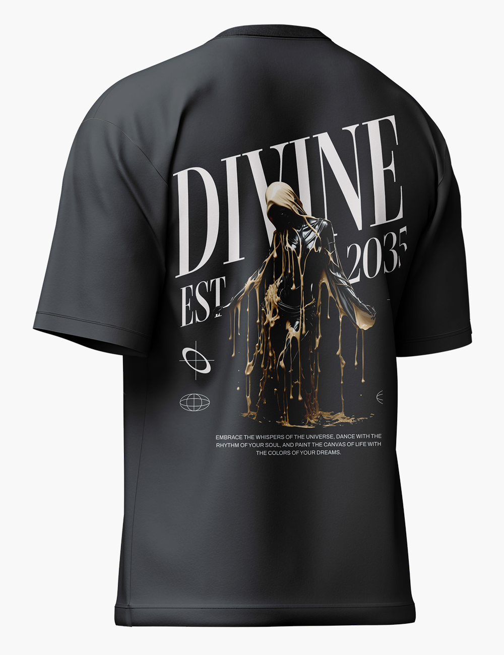 LURI Supima Cotton Unisex Oversized T-Shirt – Divine Drip Edition