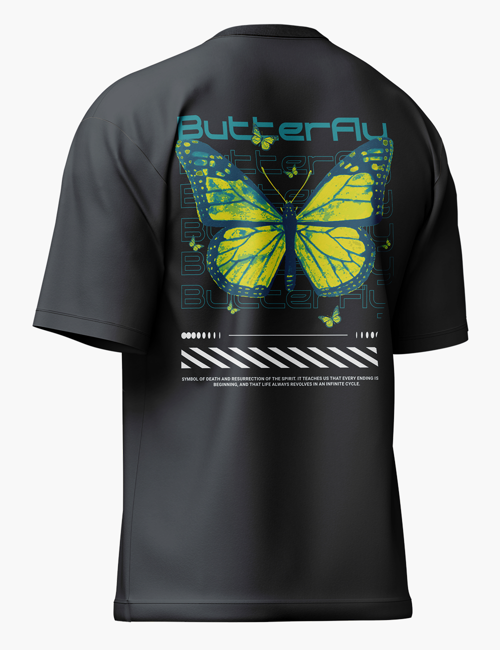 LURI Supima Cotton Unisex Oversized T-Shirt – Neo Butterfly Edition