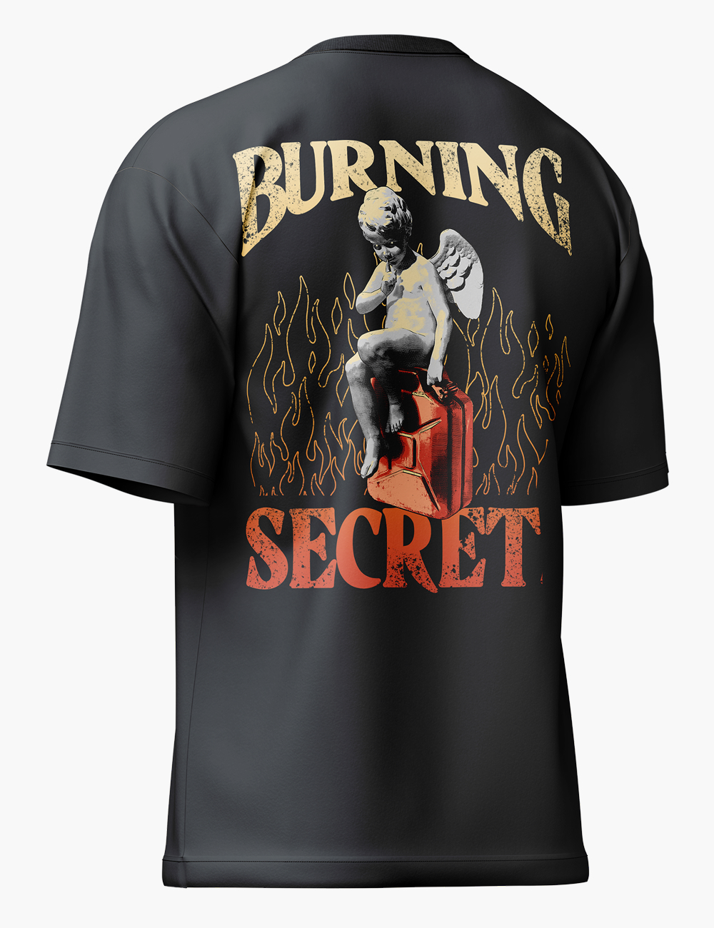 LURI Supima Cotton Unisex Oversized T-Shirt – Burning Secret Angel Edition