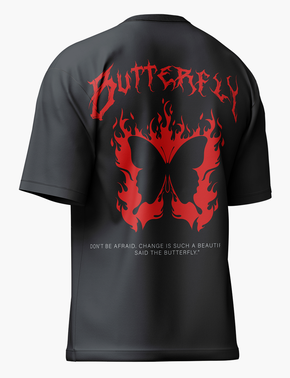 LURI Supima Cotton Unisex Oversized T-Shirt – Flame Butterfly Edition