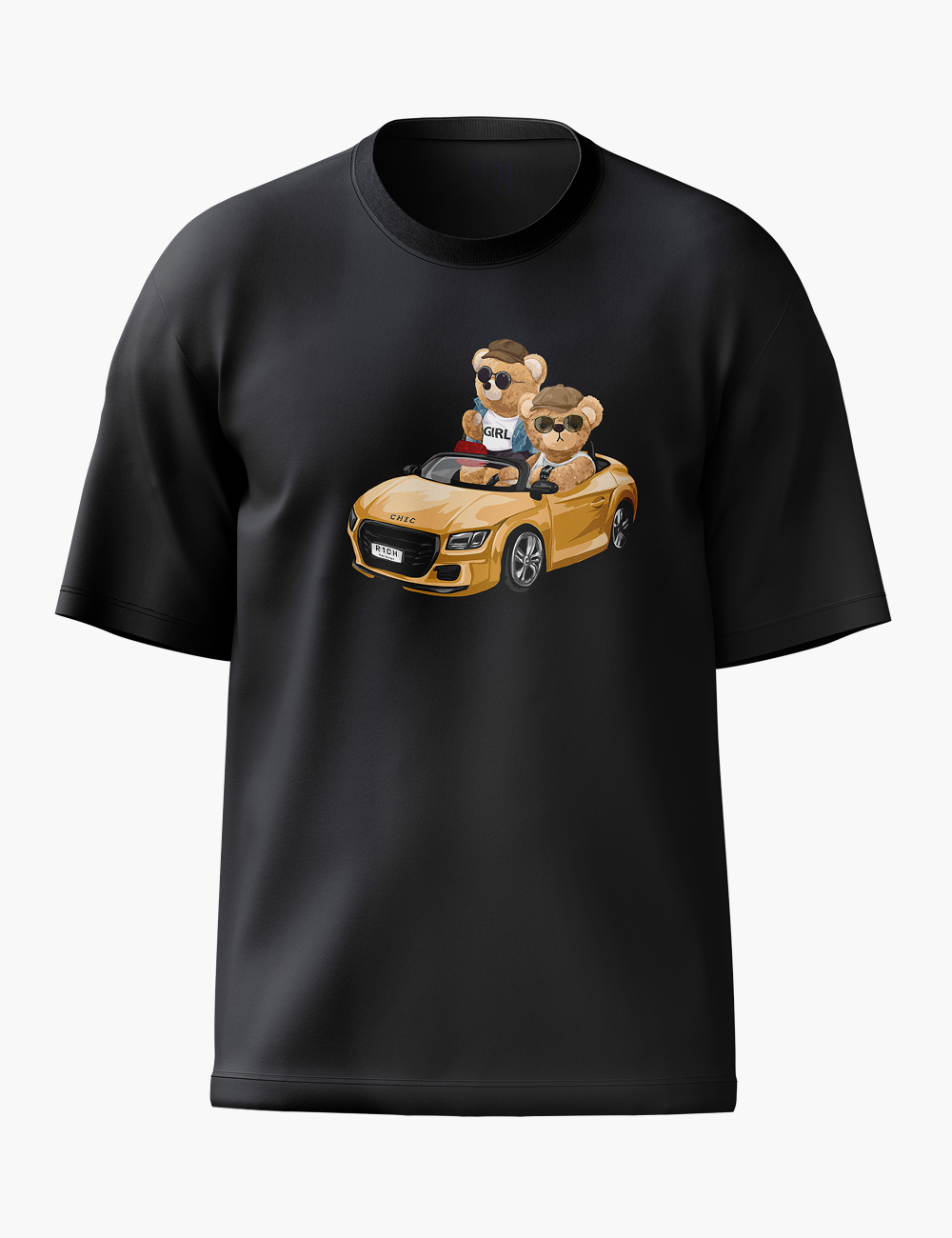 LURI Supima Cotton Unisex Oversized T-Shirt – Cool Teddy Car Edition