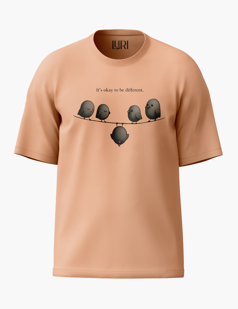 LURI Supima Cotton Unisex Oversized T-Shirt – It’s Okay to Be Different Edition - Image 3