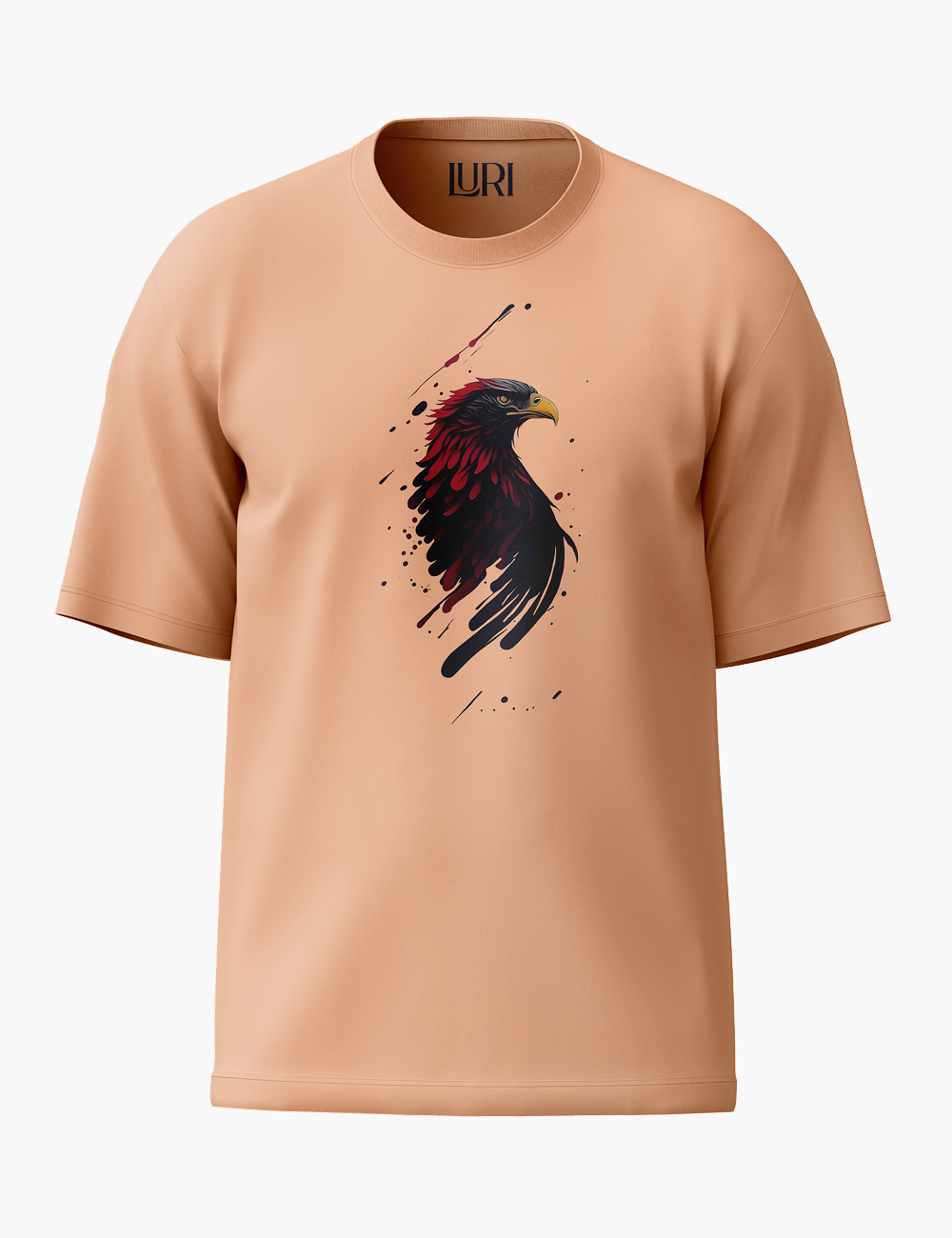LURI Supima Cotton Unisex Oversized T-Shirt – Artistic Eagle Edition - Image 3