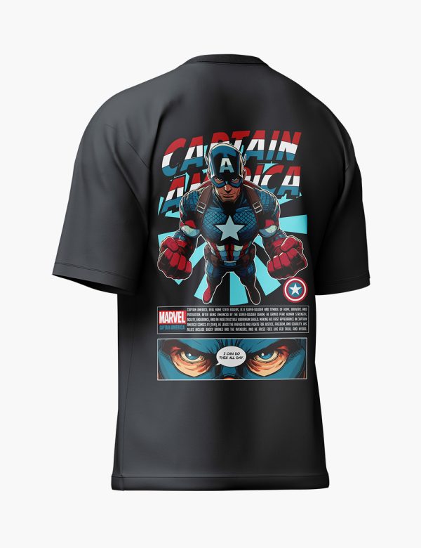 LURI Supima Cutton Unisex Oversized T-shirt - Marvel Captain America Edition