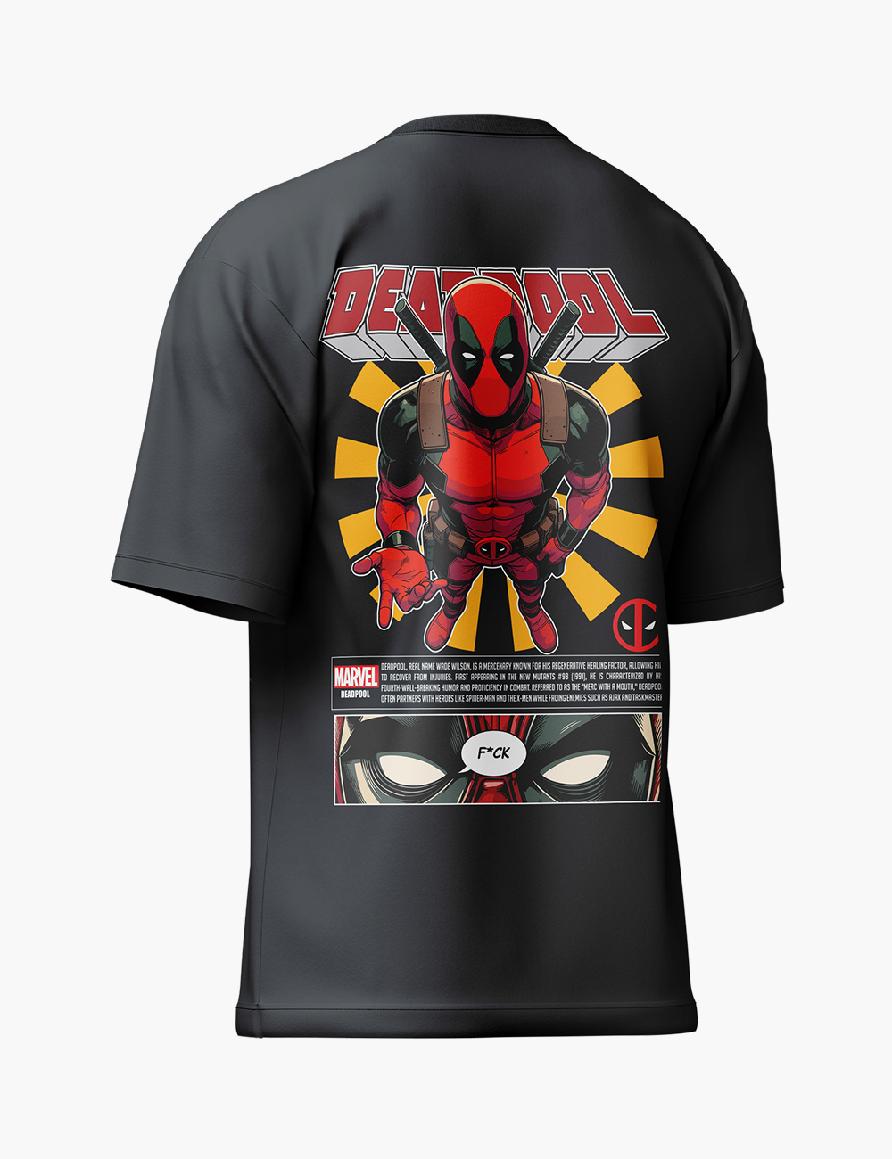 LURI Supima Cotton Unisex Oversized T-Shirt – Deadpool Graphic Edition