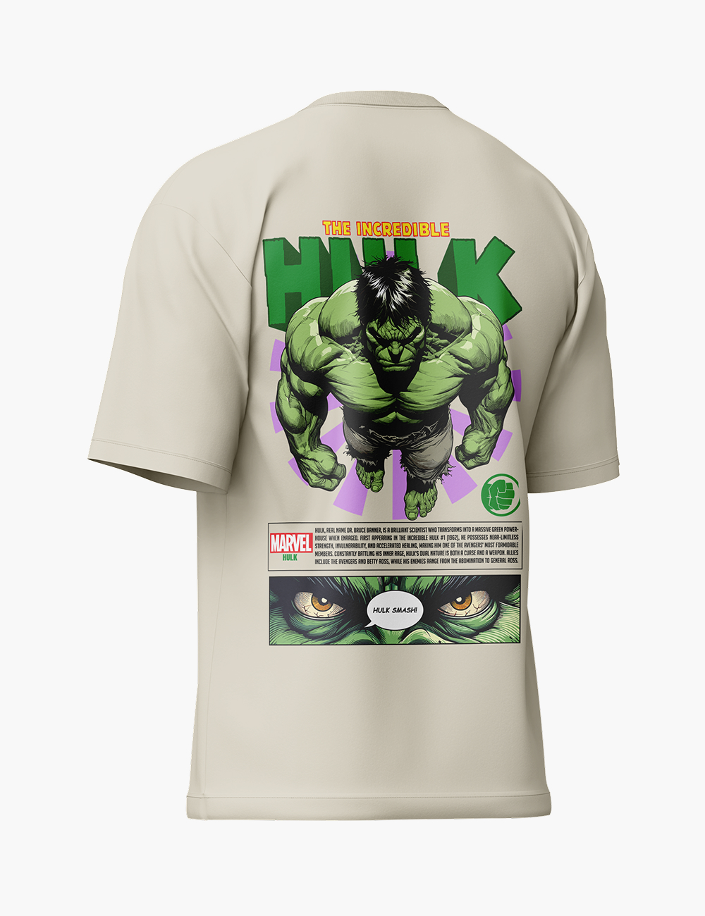 LURI Supima Cotton Unisex Oversized T-Shirt – Incredible Hulk Marvel Edition - Image 6