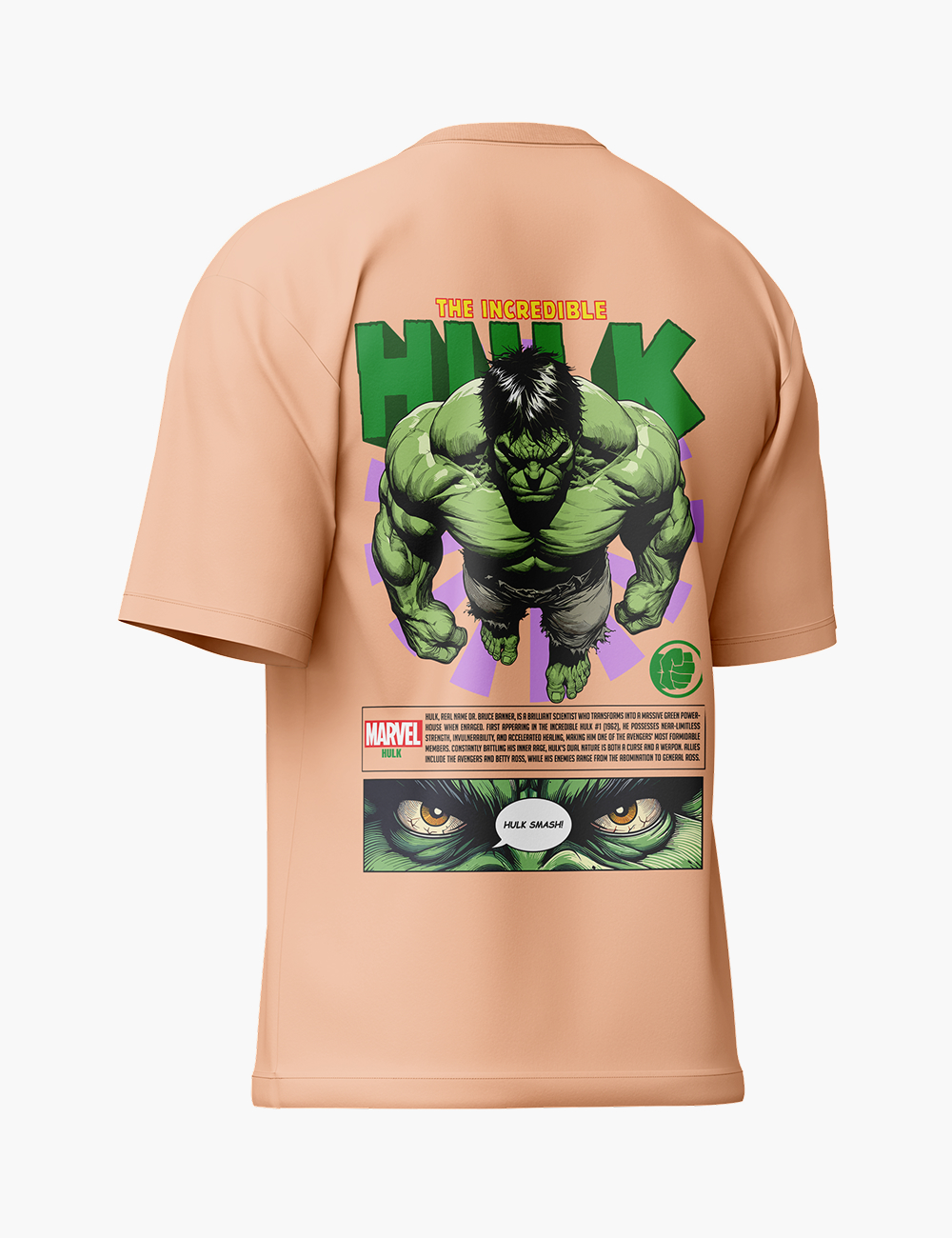 LURI Supima Cotton Unisex Oversized T-Shirt – Incredible Hulk Marvel Edition - Image 4