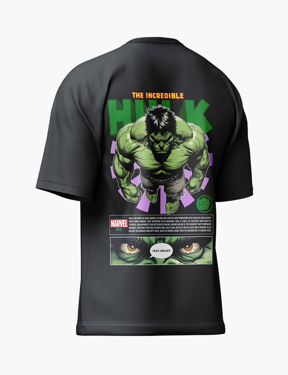 LURI Supima Cotton Unisex Oversized T-Shirt – Incredible Hulk Marvel Edition