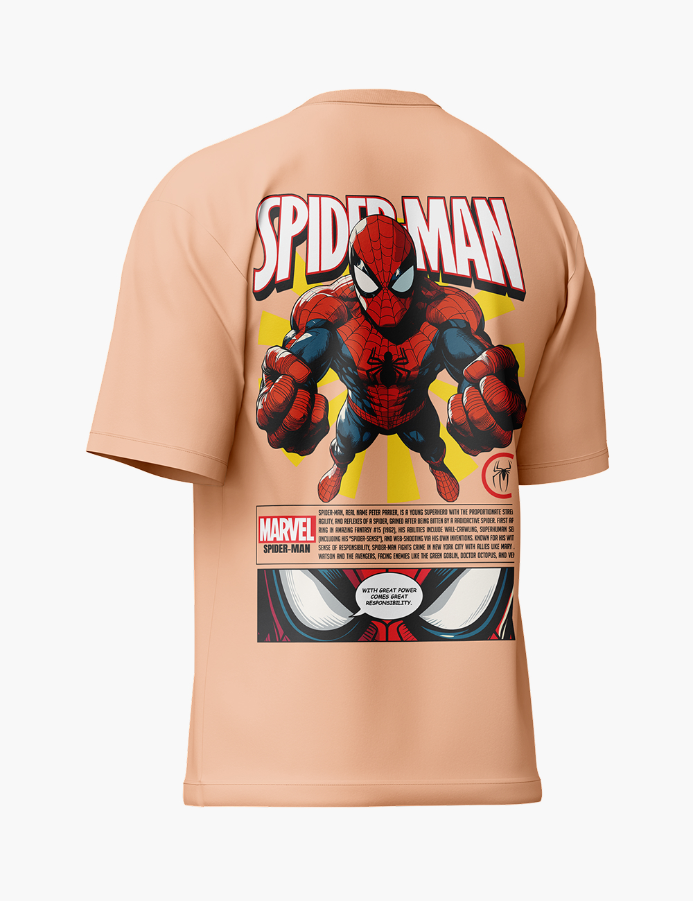 LURI Supima Cotton Unisex Oversized T-Shirt – Spider-Man Marvel Edition - Image 4