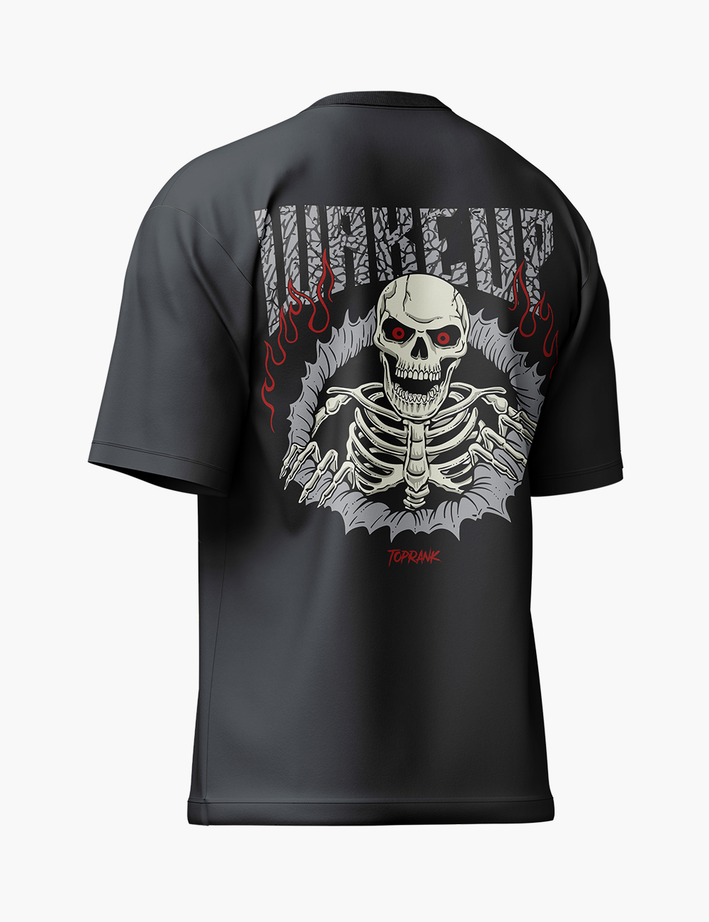 LURI Supima Cotton Unisex Oversized T-Shirt – Wake Up Skeleton Edition - Image 4