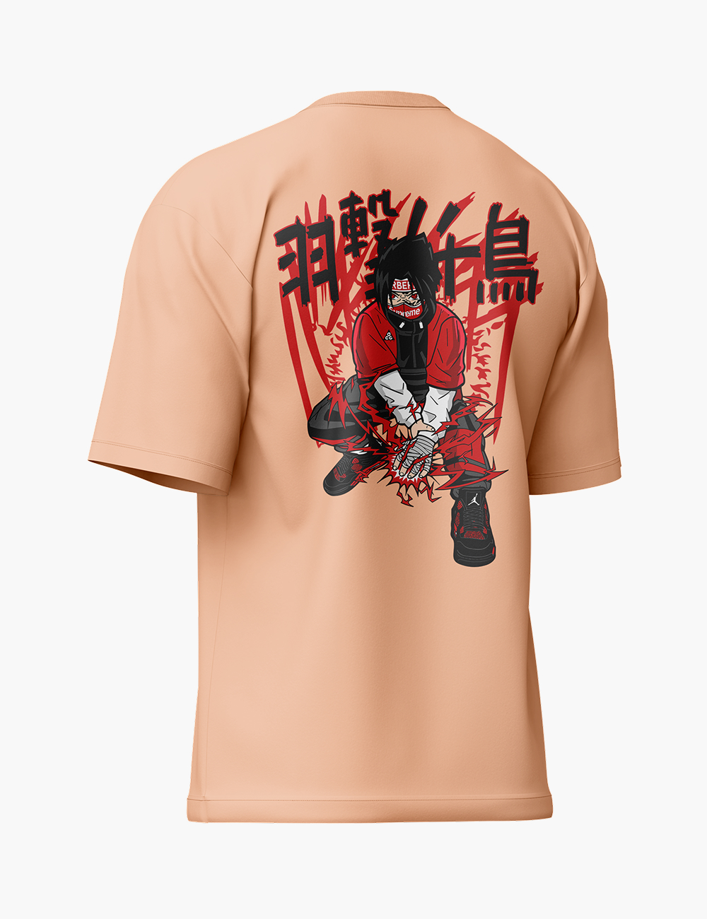 LURI Supima Cotton Unisex Oversized T-Shirt – Street Samurai Anime Edition - Image 4