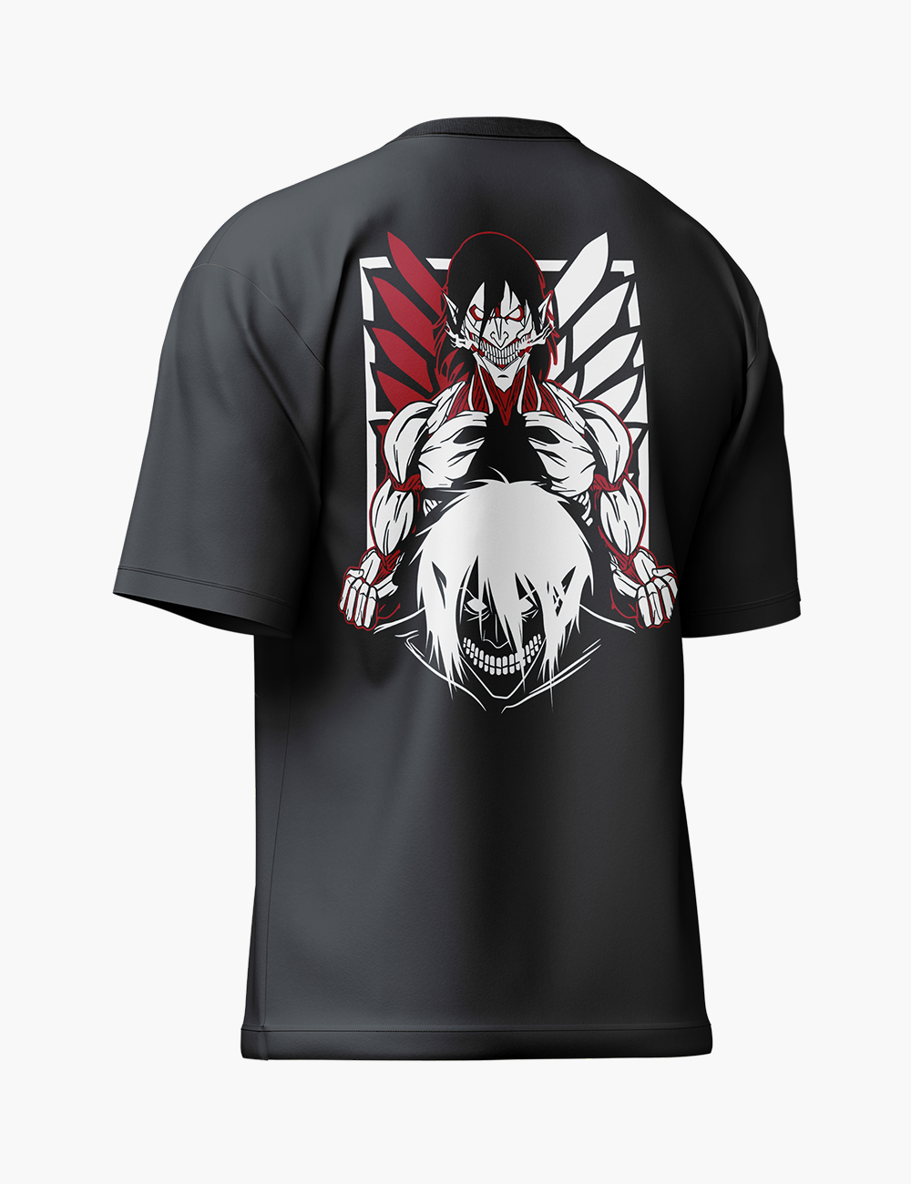 LURI Supima Cotton Unisex Oversized T-Shirt – Dual Titan Rage