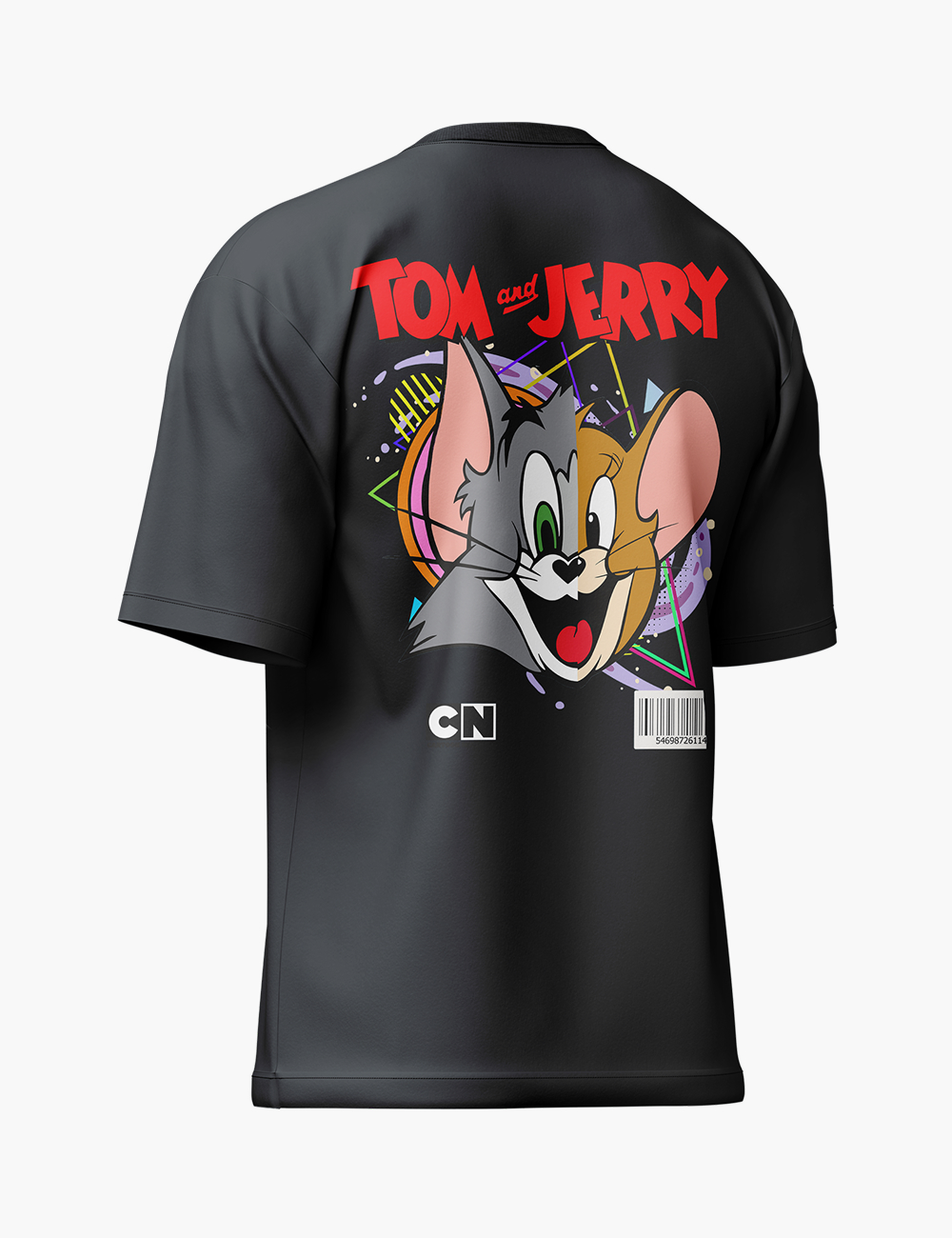 LURI Supima Cotton Unisex Oversized T-Shirt – Tom & Jerry Retro Burst