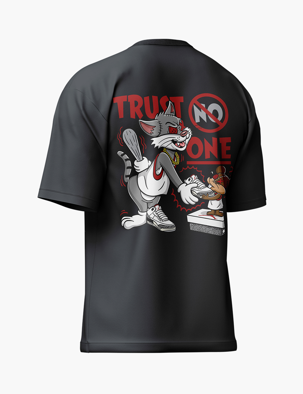 LURI Supima Cotton Unisex Oversized T-Shirt – Trust No One Street Art Edition