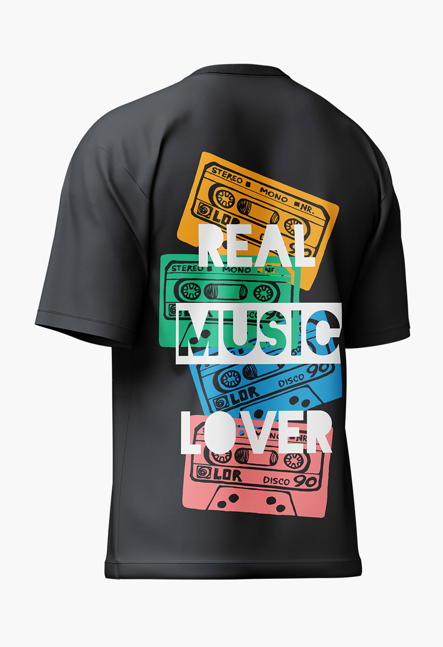 LURI Supima Cotton Unisex Oversized T-Shirt – Real Music Lover Edition