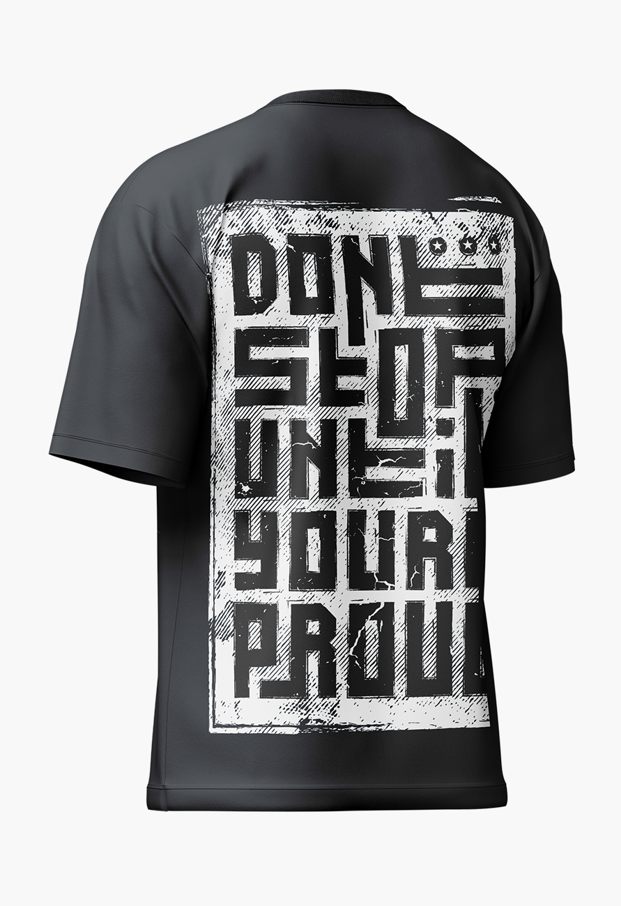 LURI Supima Cotton Unisex Oversized T-Shirt – Don’t Stop Until Proud Edition