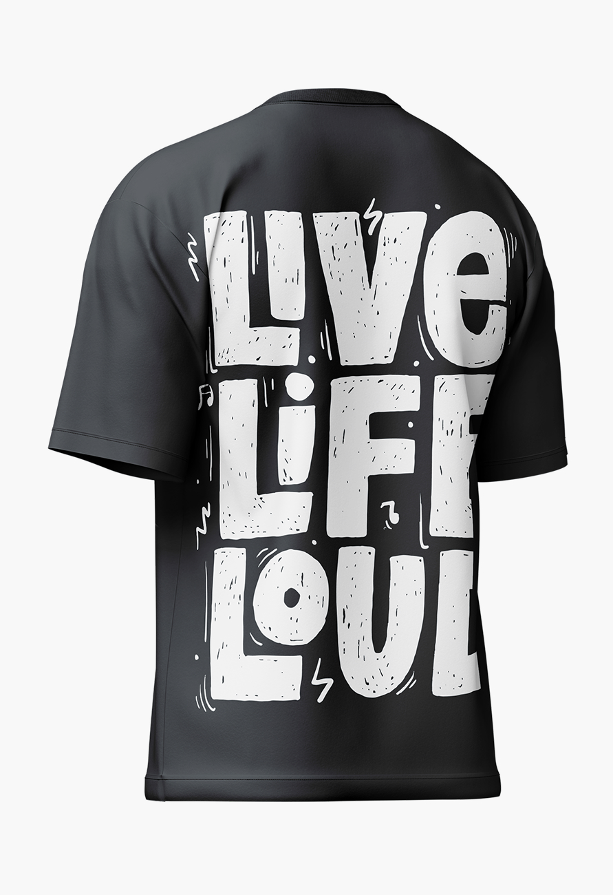 LURI Supima Cotton Unisex Oversized T-Shirt – Live Life Loud Edition