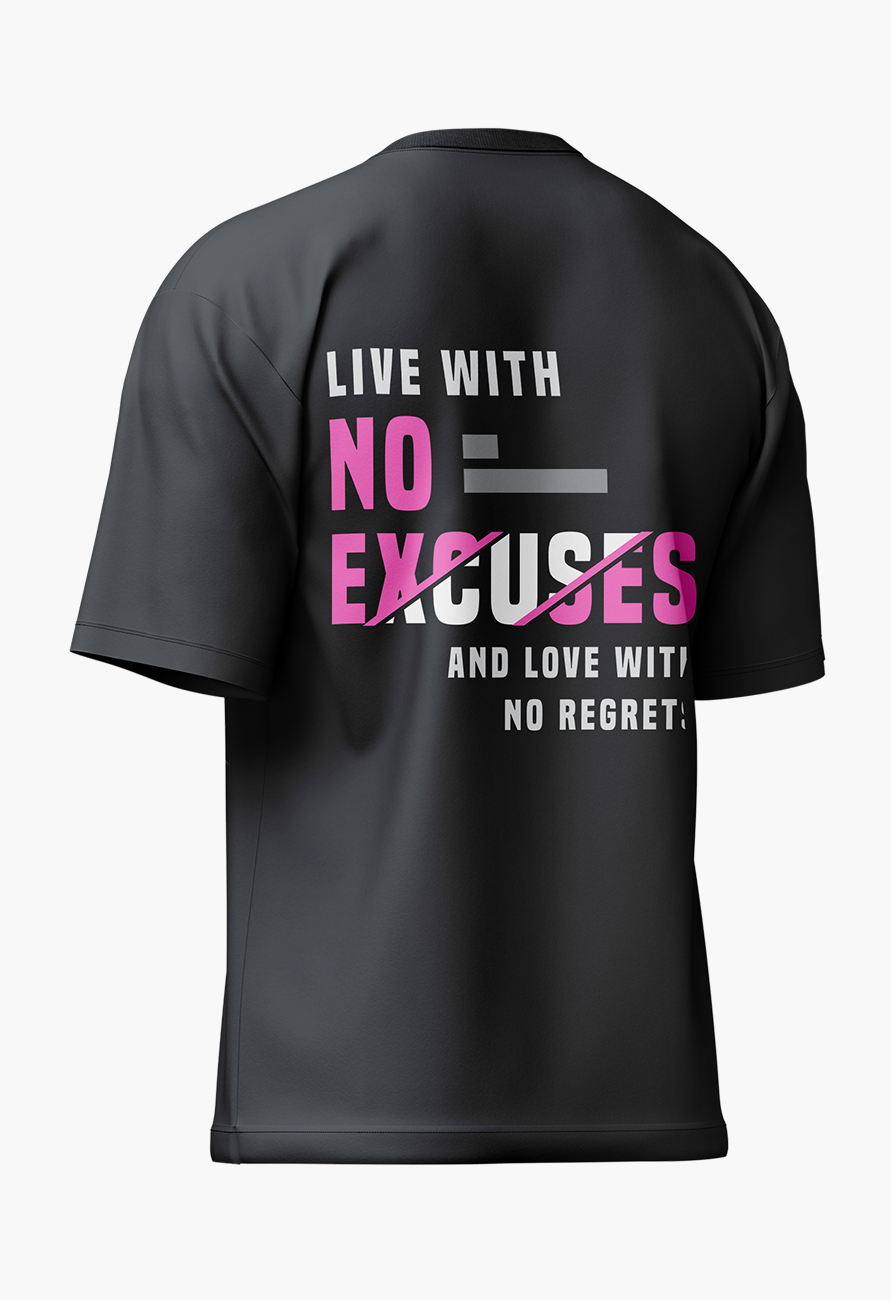 LURI Supima Cotton Unisex Oversized T-Shirt – No Excuses Edition