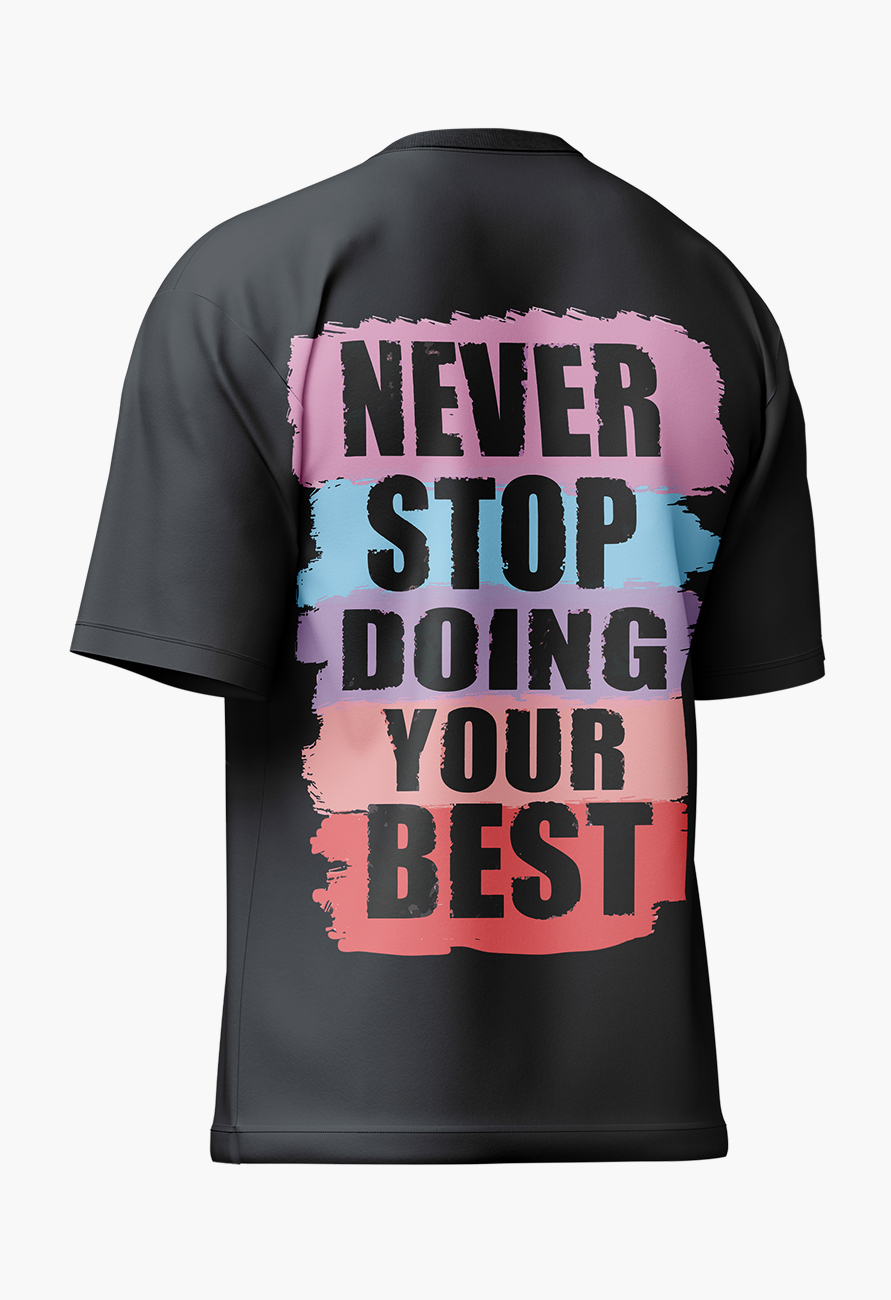 LURI Supima Cotton Unisex Oversized T-Shirt – Never Stop Edition