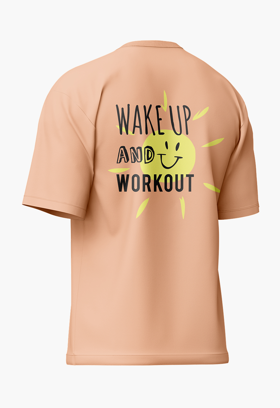 LURI Supima Cotton Unisex Oversized T-Shirt – Wake Up & Workout Edition
