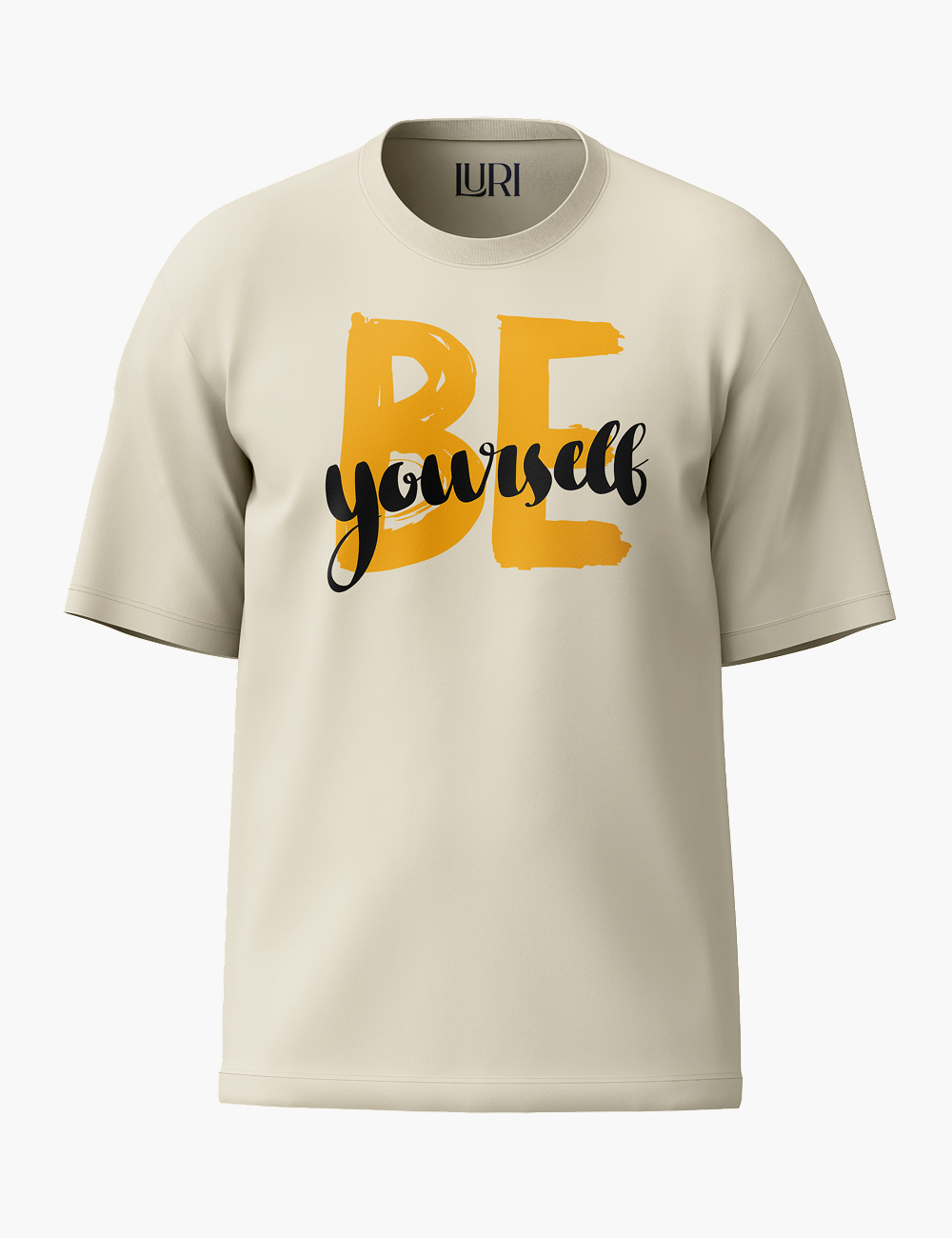 LURI Supima Cotton Unisex Oversized T-Shirt – Be Yourself Script Graphic