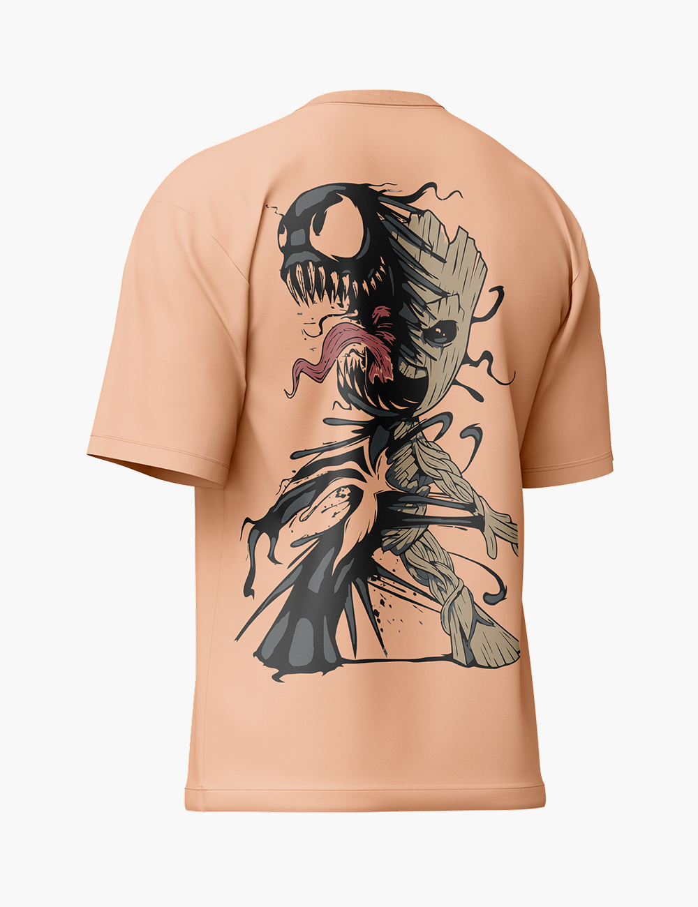 LURI Supima Cotton Unisex Oversized T-Shirt – Venom Woodcut Edition - Image 4