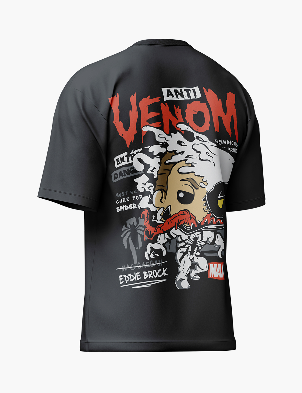 LURI Supima Cotton Unisex Oversized T-Shirt – Anti-Venom Comic Edition