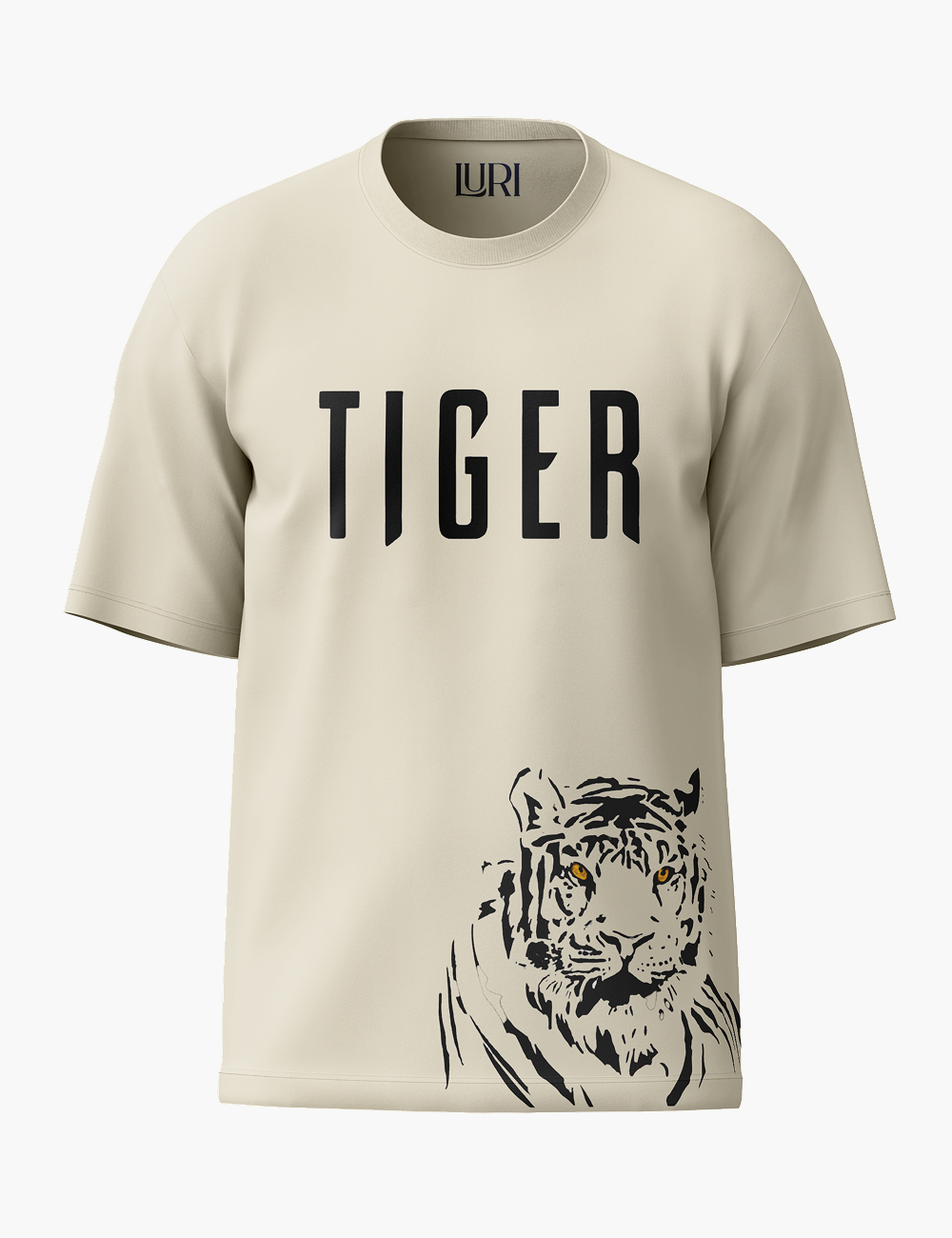LURI Supima Cotton Unisex Oversized T-Shirt – Statement Tiger Edition