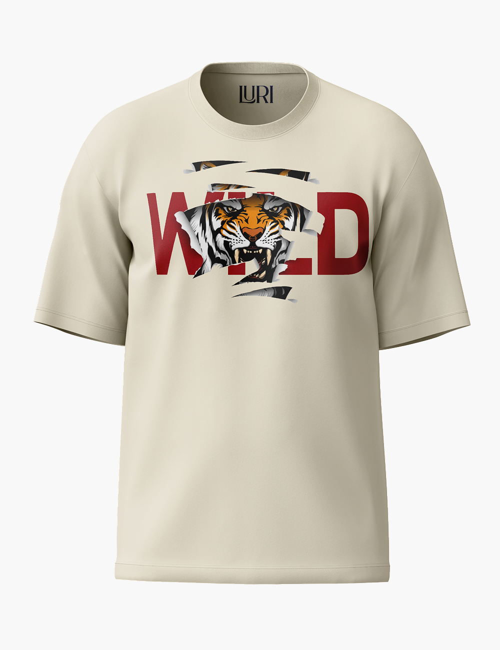 LURI Supima Cotton Unisex Oversized T-Shirt – Wild Tiger Edition