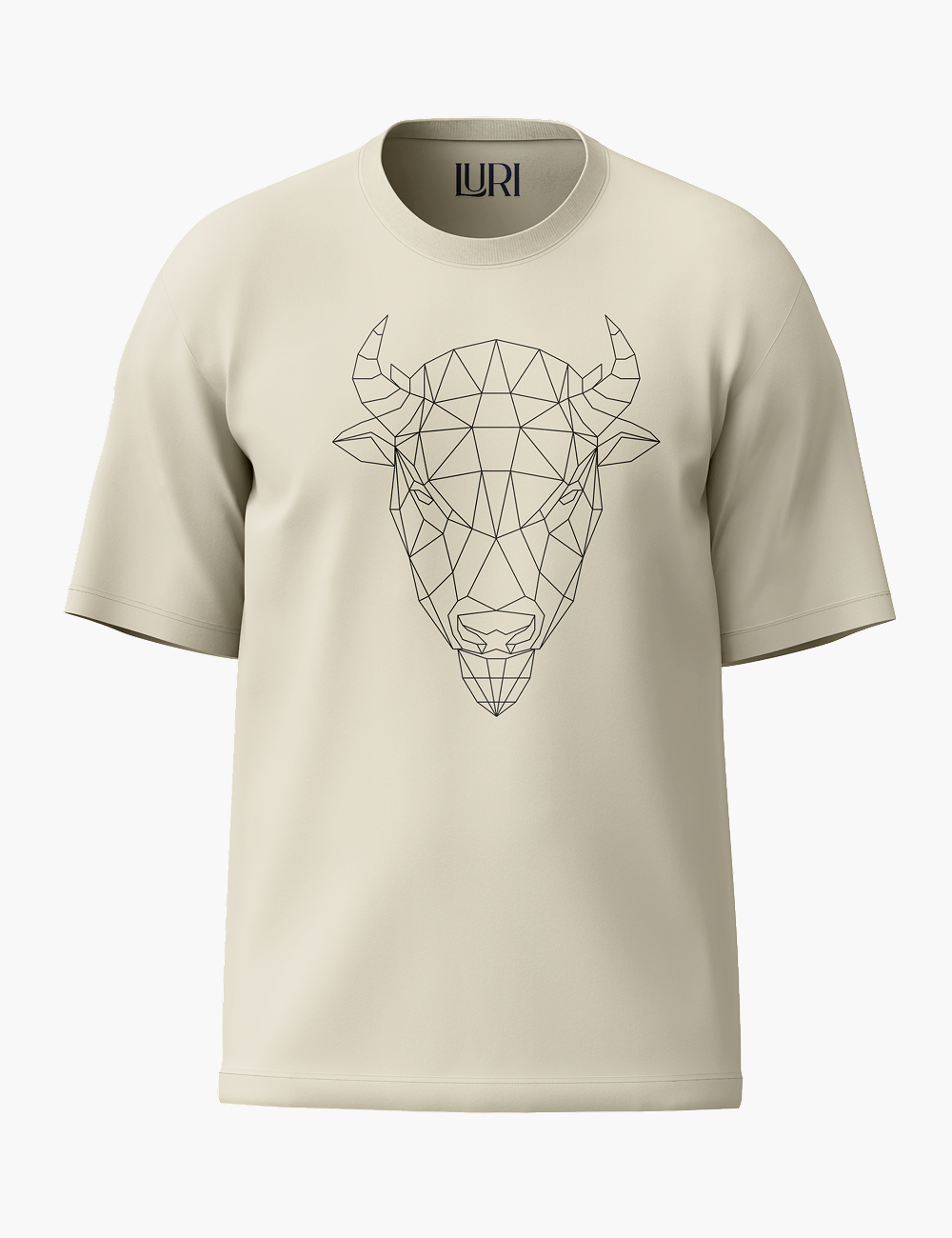 LURI Supima Cotton Unisex Oversized T-Shirt – Ox Geometry - Image 3