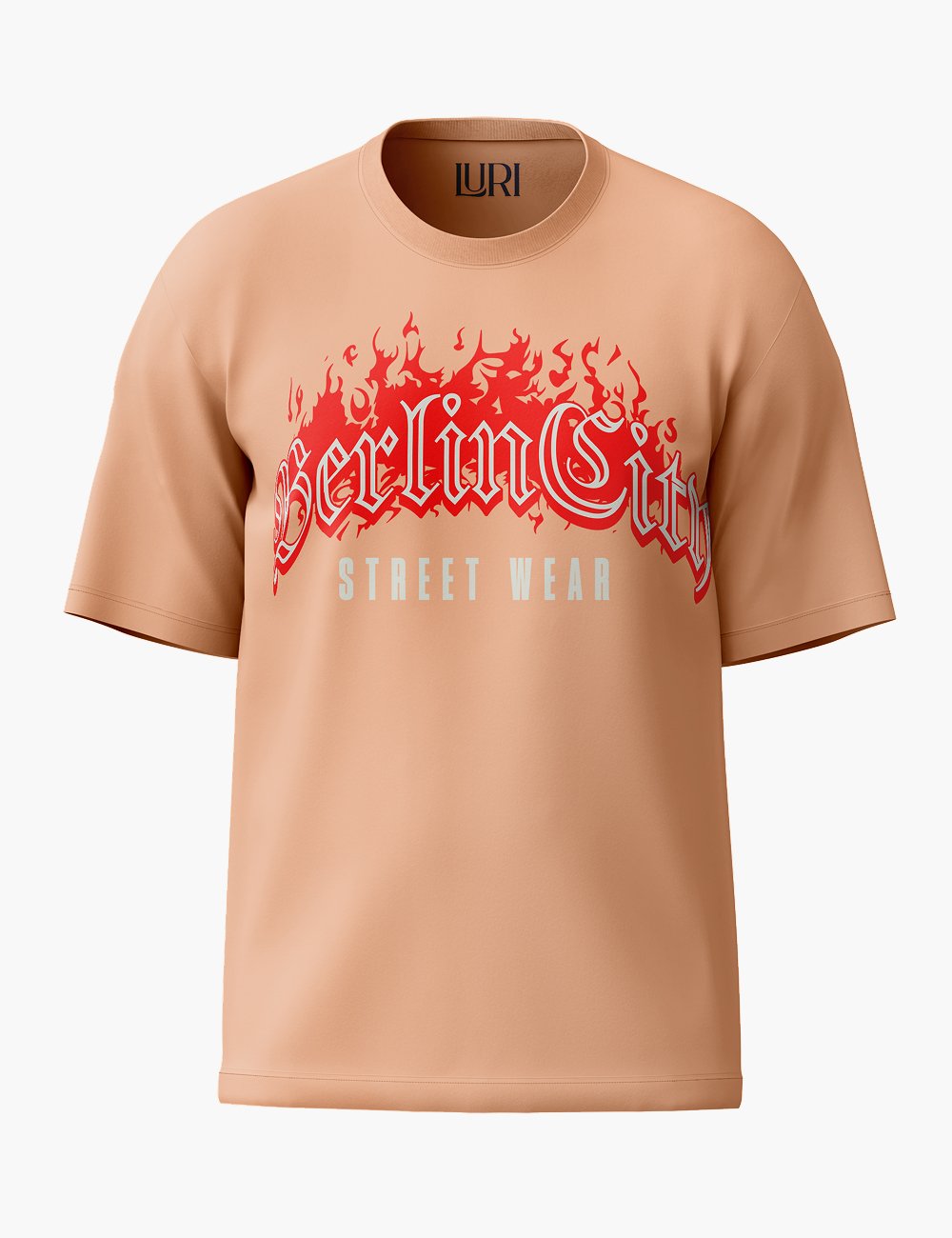LURI Supima Cotton Unisex Oversized T-Shirt – Berlin Blaze Edition