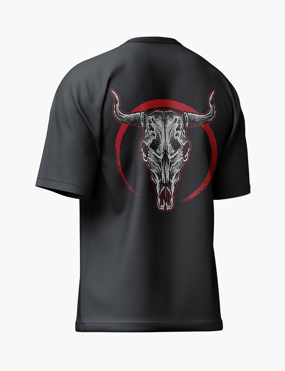 LURI Supima Cotton Unisex Oversized T-Shirt – Crimson Horns Edition