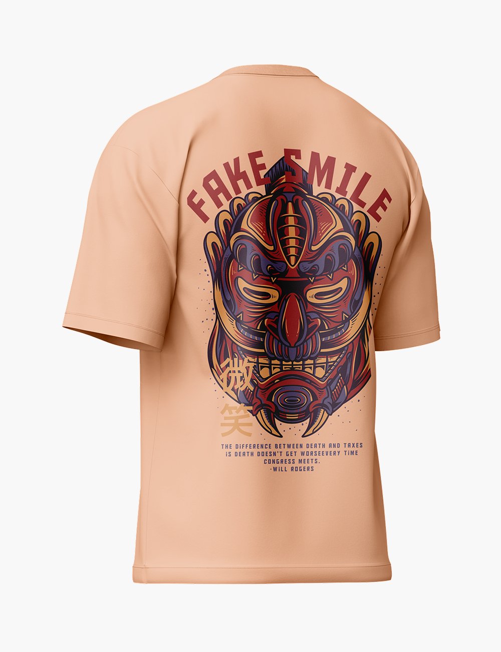 LURI Supima Cotton Unisex Oversized T-Shirt – Fake Smile Edition