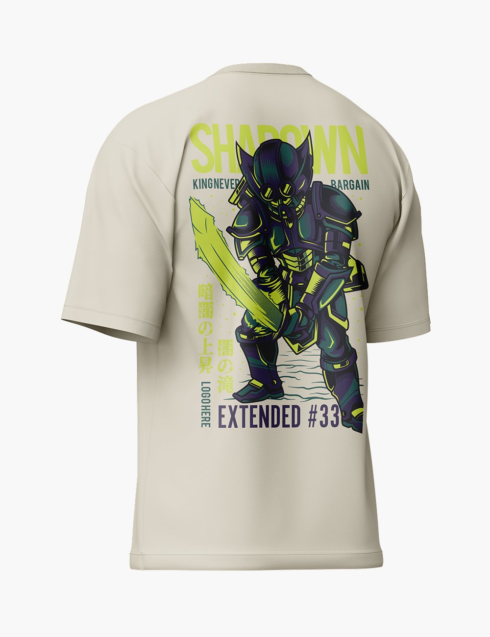 LURI Supima Cotton Unisex Oversized T-Shirt – Shadow Warrior Edition