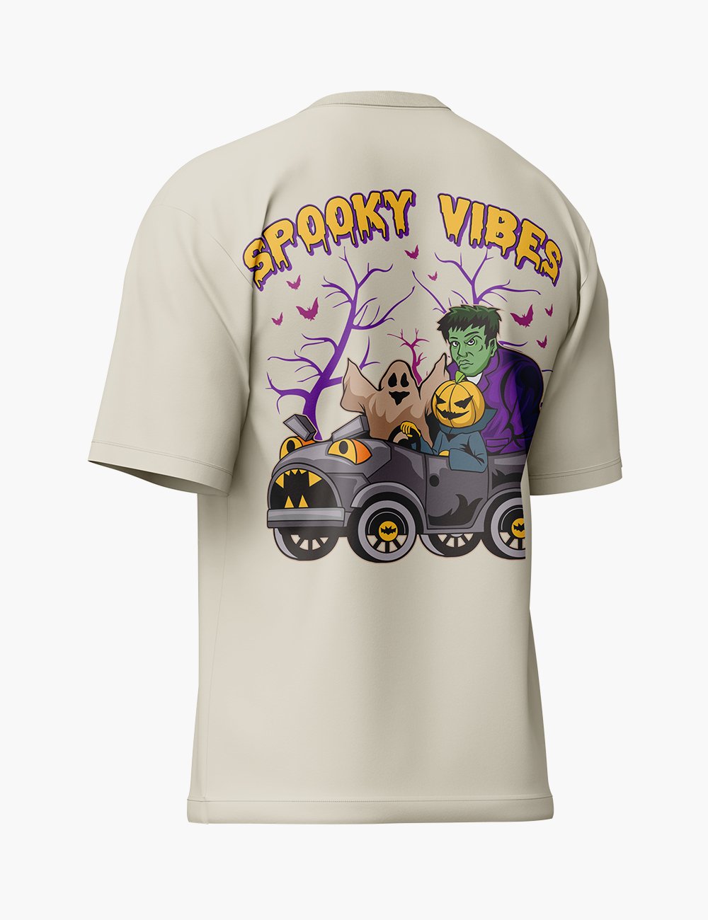 LURI Supima Cotton Unisex Oversized T-Shirt – Spooky Vibes Edition