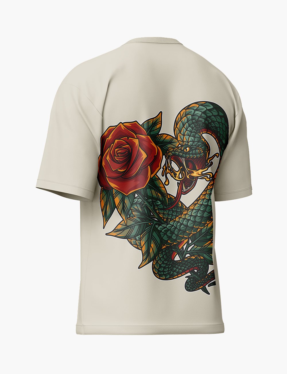 LURI Supima Cotton Unisex Oversized T-Shirt – Serpent & Rose Edition