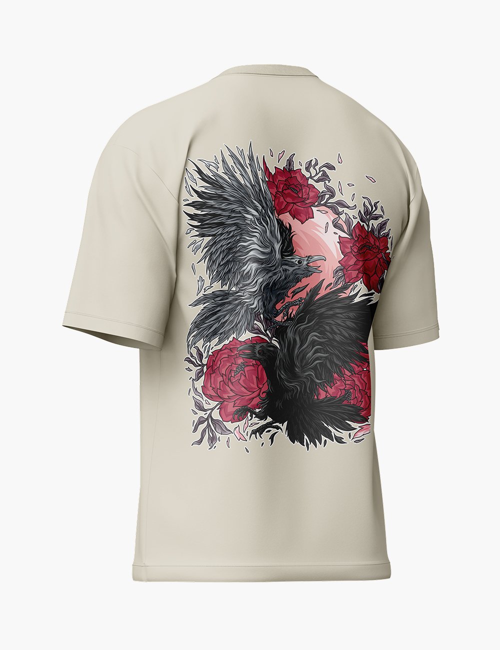 LURI Supima Cotton Unisex Oversized T-Shirt – Dark Bloom Edition