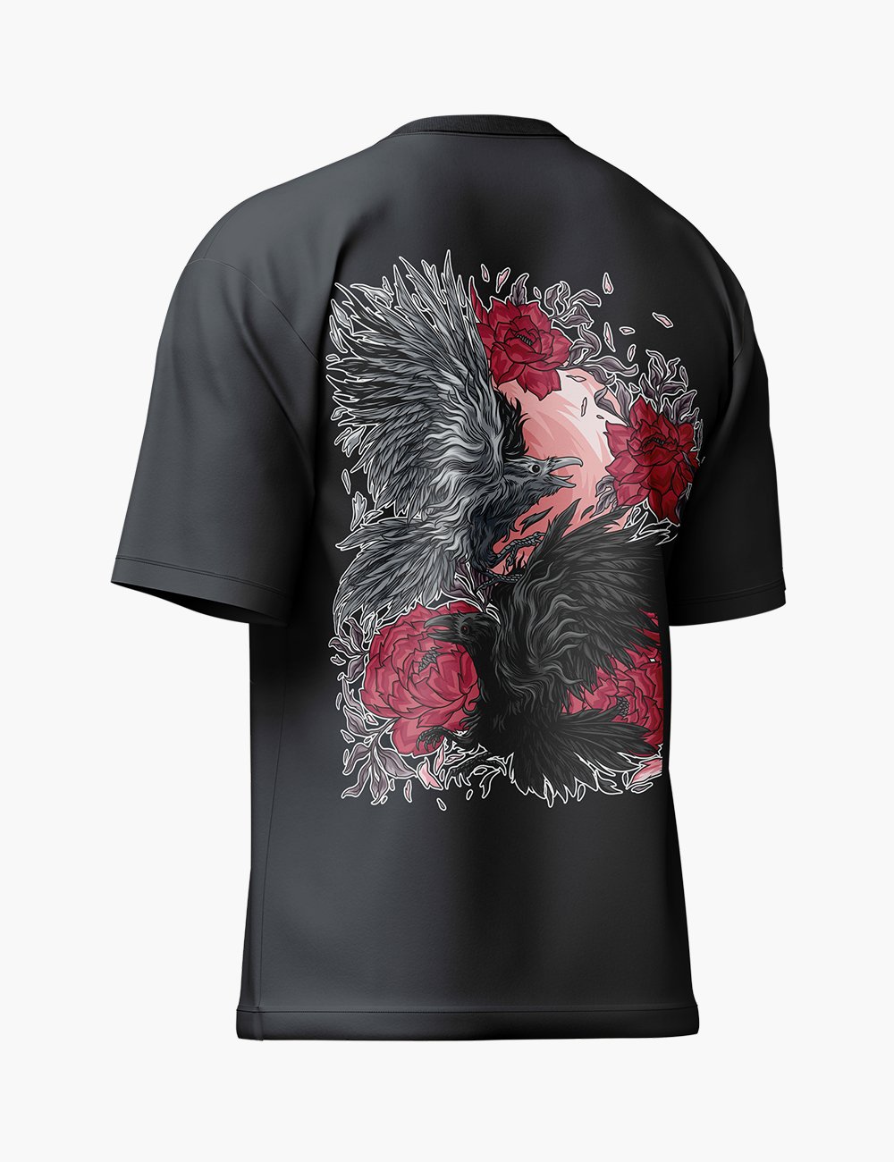 LURI Supima Cotton Unisex Oversized T-Shirt – Dark Bloom Edition