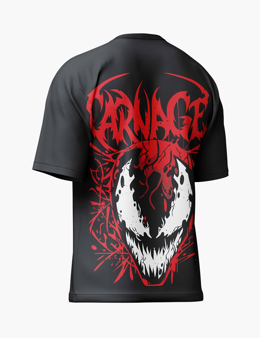 LURI Supima Cotton Unisex Oversized T-Shirt – Carnage Unleashed Edition