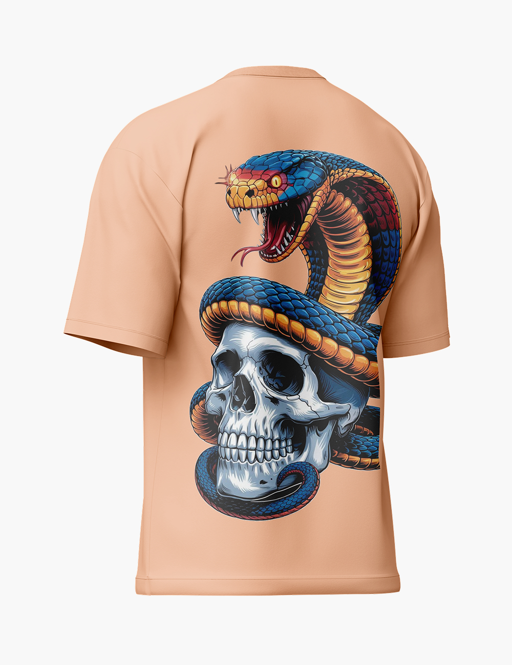 LURI Supima Cotton Oversized T-Shirt – Venom Coil Skull Edition - Image 4