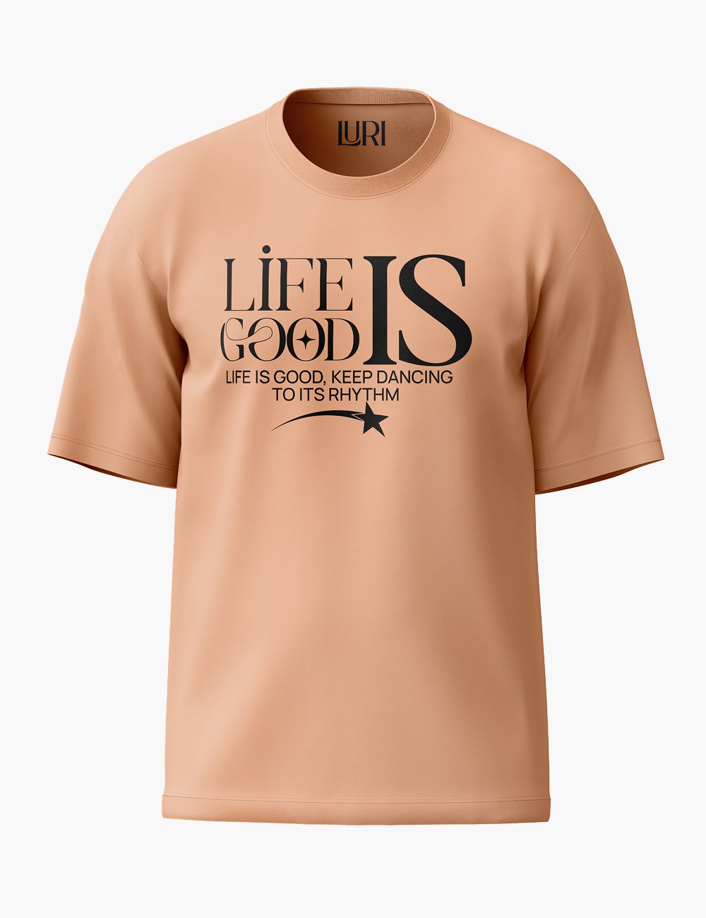 LURI Supima Cotton Unisex Oversized T-Shirt – Life Is Good Edition