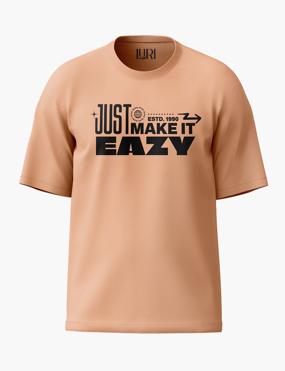 LURI Supima Cotton Unisex Oversized T-Shirt – Just Make It Easy Edition