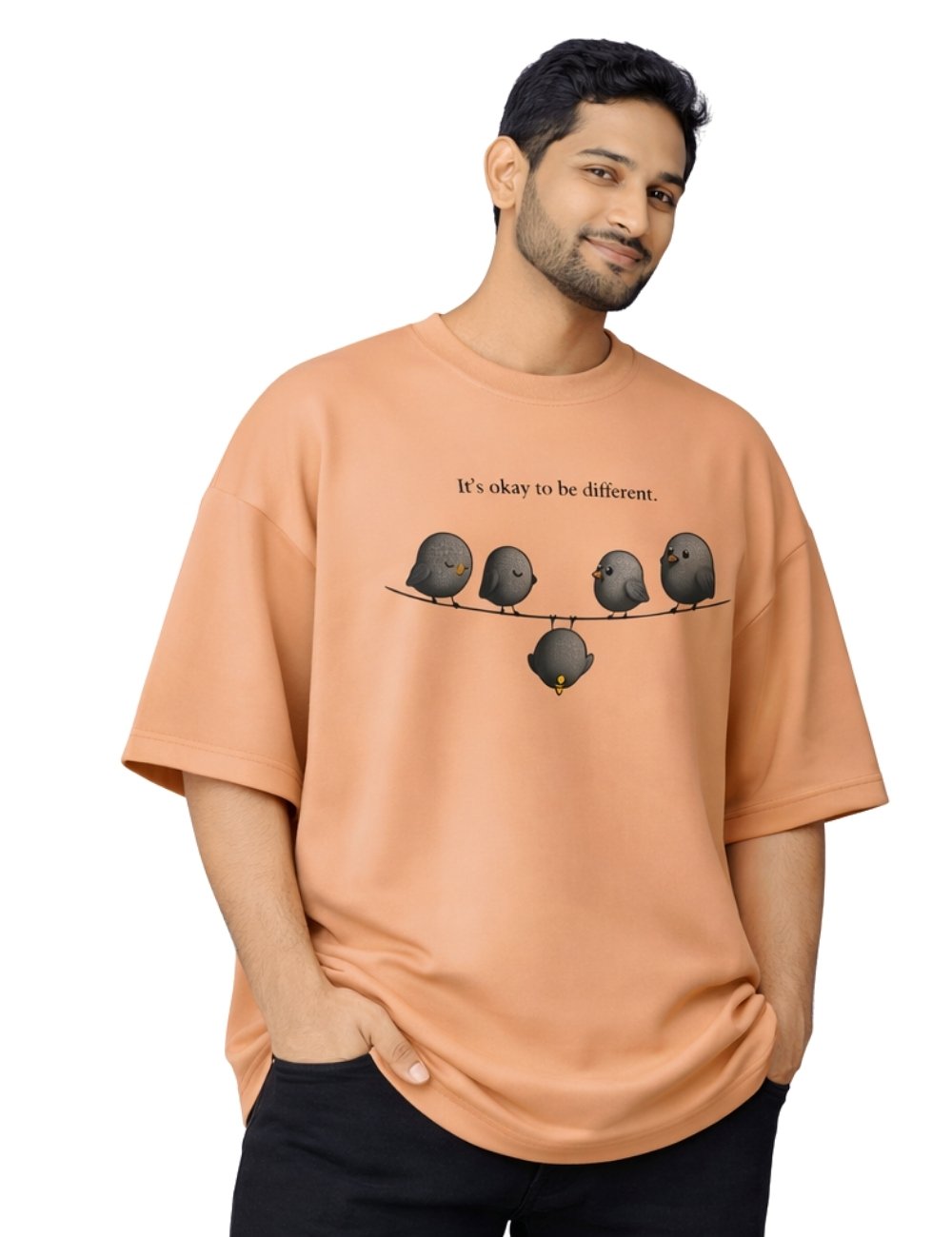 LURI Supima Cotton Unisex Oversized T-Shirt – It’s Okay to Be Different Edition
