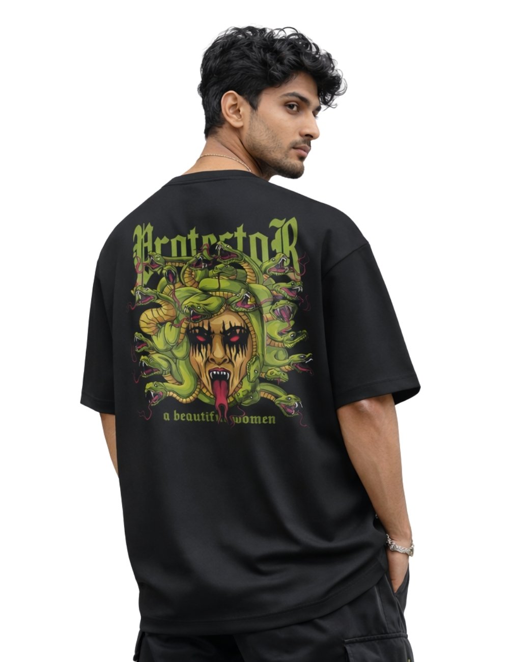 LURI Supima Cotton Unisex Oversized T-Shirt – Medusa Protector Edition