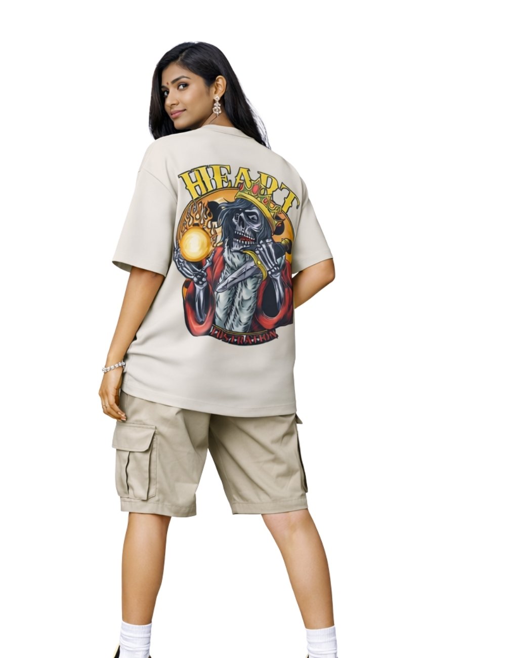 LURI Supima Cotton Unisex Oversized T-Shirt – Heart of Power Edition - Image 4