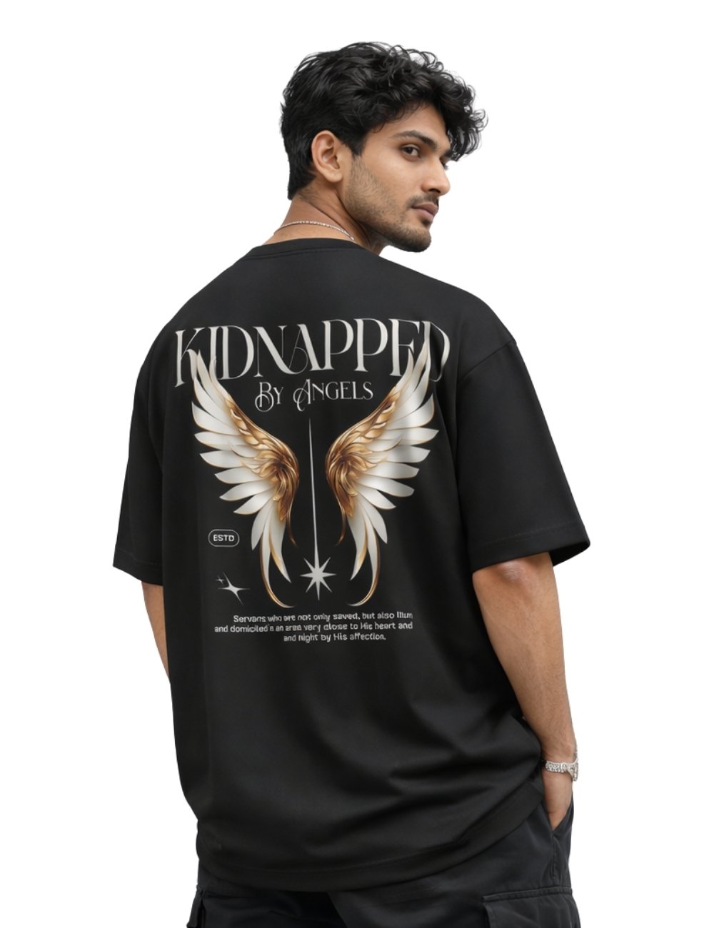 LURI Supima Cotton Unisex Oversized T-Shirt – Kidnapped By Angels Edition