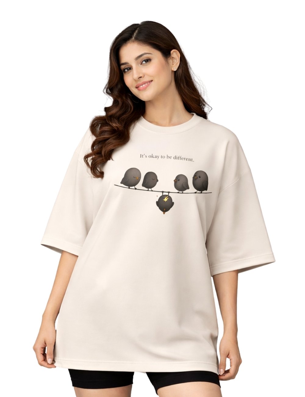 LURI Supima Cotton Unisex Oversized T-Shirt – It’s Okay to Be Different Edition