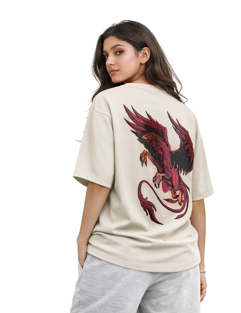 LURI Supima Cotton Unisex Oversized T-Shirt – Griffin Fury Edition